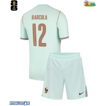 Frankrike Bradley Barcola #12 Bortedraktsett Barn VM 2026 Kortermet (+ Korte bukser)